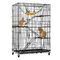 Rectangle Collapsible Pet Crate Cage Stainless Steel Wire Dog Crate Cage