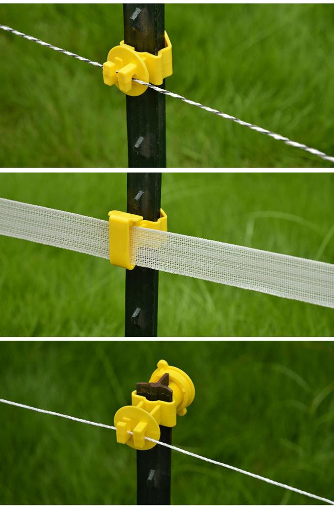 Plastic Material Electric Fence Insulators Round Post Insulator White Color