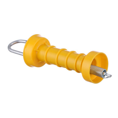 Insulated Fence Handle Electric Fence Gate Handle Yellow Color with Plastic Handle and Galvanized Hook