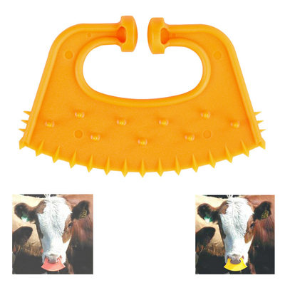 Stop Sucking Veterinary Medical Equipment Orange Color Plastic Calf Weaner