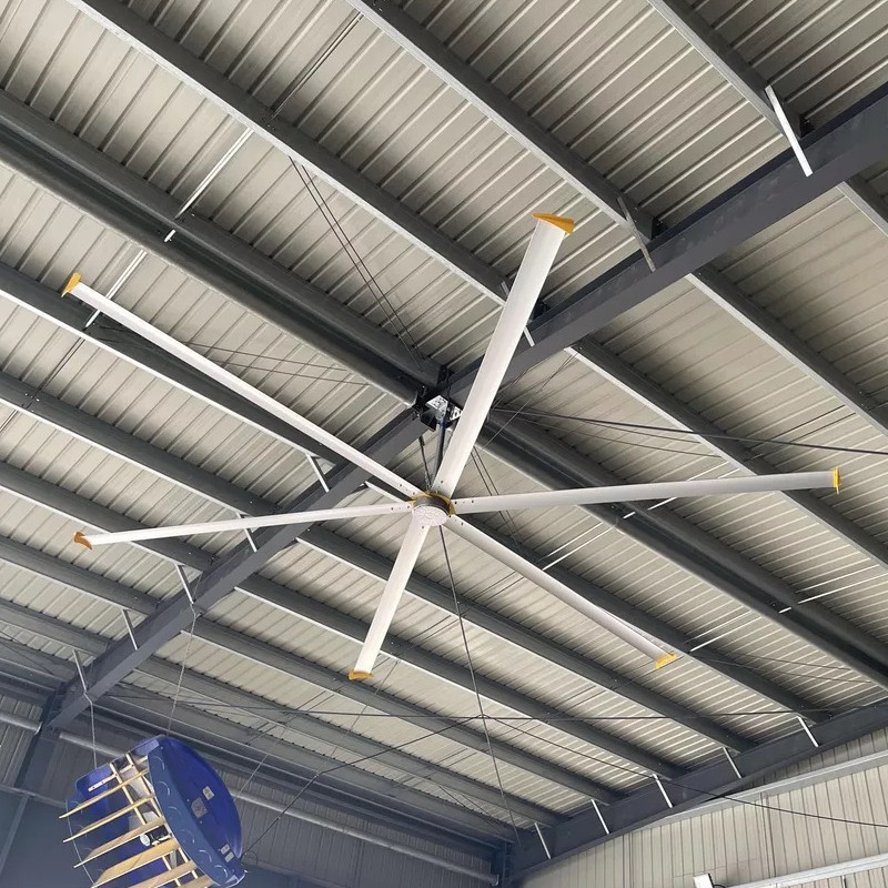 24ft Industrial Ceiling Fan With Outer Rotor Permanent Magnet Brushless EC Motor