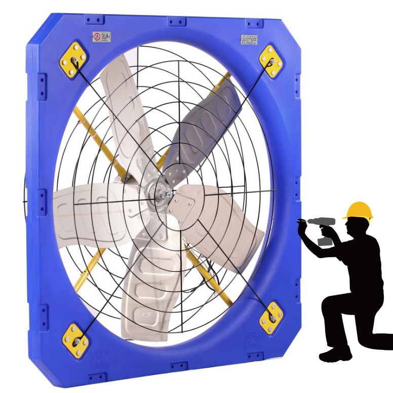Air Volume High-strength Double Layer PE Frame Livestock Ventilation Fans with PMSM Motor