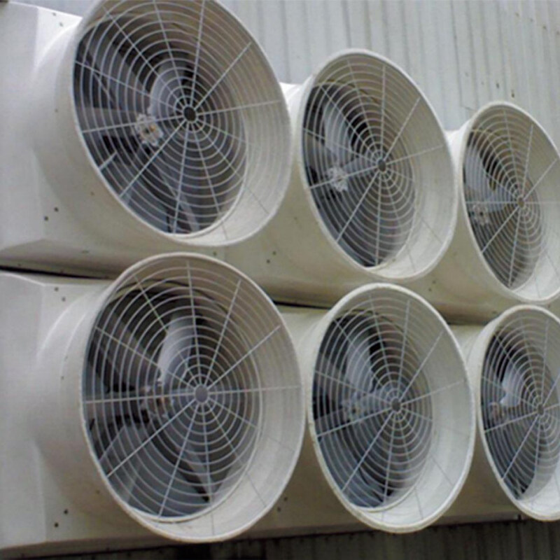 Industrial Exhaust Fan IP55 Protection Grade 450000m³/h Max Airflow 48' Fan Blade Diameter