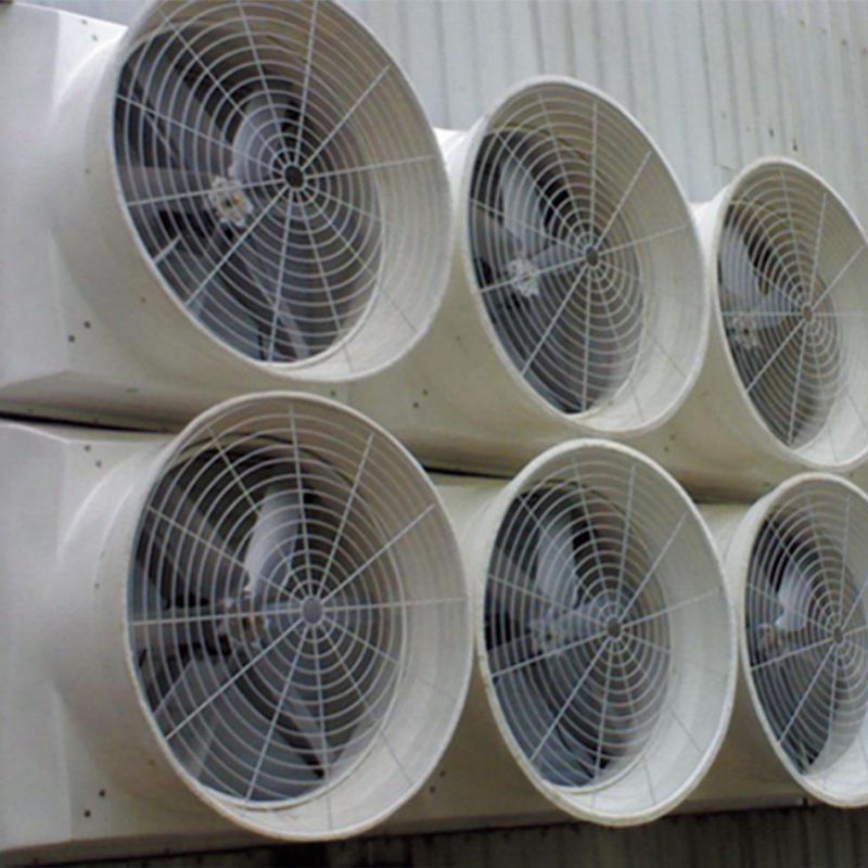 Industrial Exhaust Fan IP55 Protection Grade 45000m3/h Max Airflow 48' Fan Blade Diameter