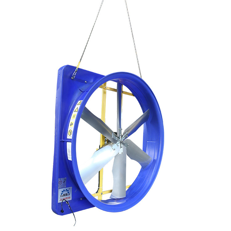 Strength Double Layer PE Livestock Circulation Fan 1830mm Blade Diameter 6.2m/s Wind Speed