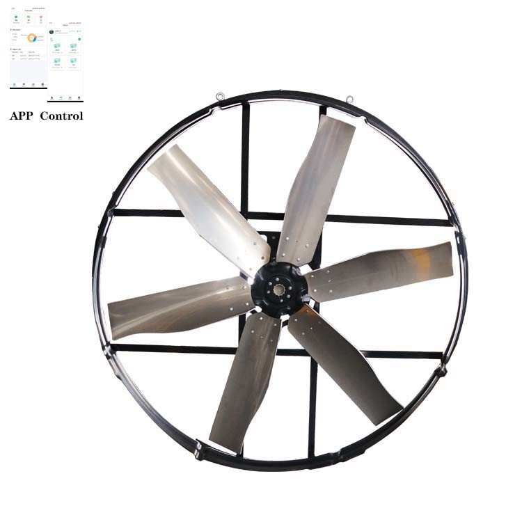 Power Industrial Exhaust Fan with 2000W Input 345r/min Rotation Speed 20%-100% Speed Control