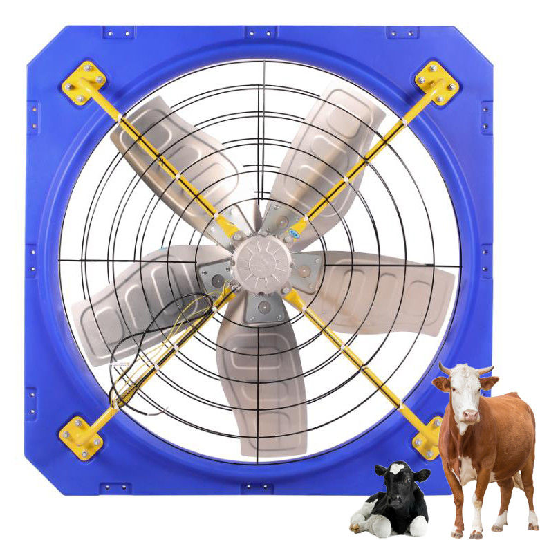 Power Livestock Circulation Fan 27000m3/h Max Airflow 38 Blade Diameter Double Layer PE Frame