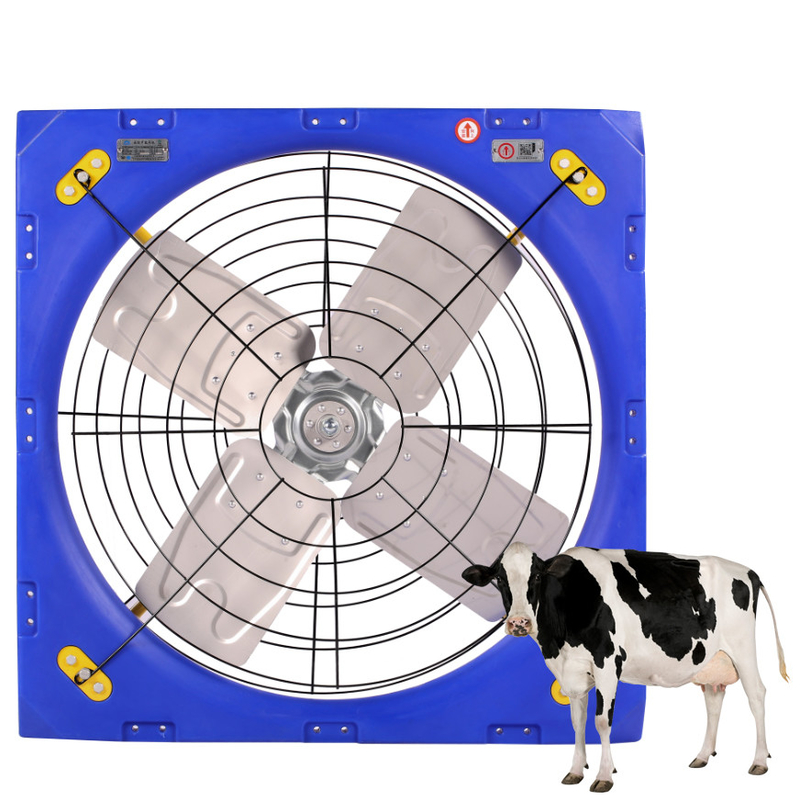Power Livestock Circulation Fan 28273m3/h Max Airflow 38 Blade Diameter Double Layer PE Frame