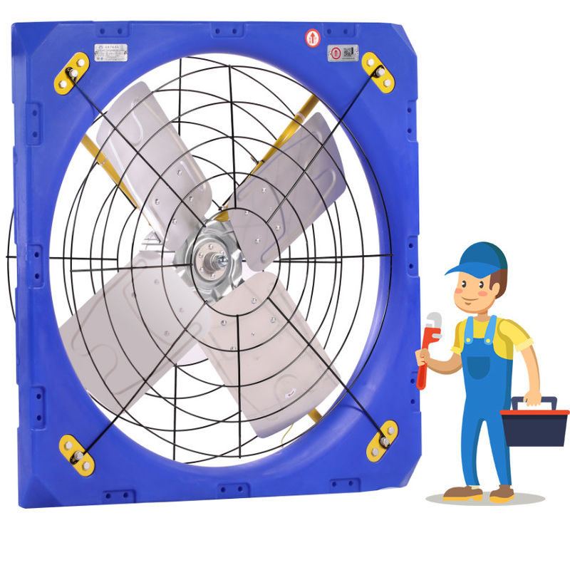 Livestock Ventilation Circulation Fan Double layer PE Frame 27000m3/h Airflow 1.1A Current