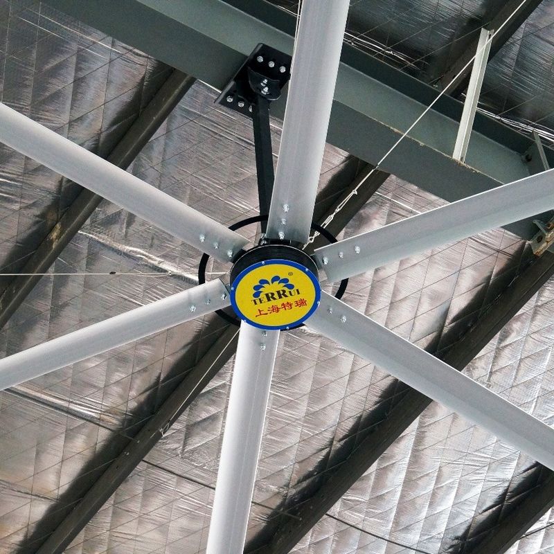 Industrial Ceiling Fan with Brushless Motor for Large Areas 10m³/min Airflow Rate