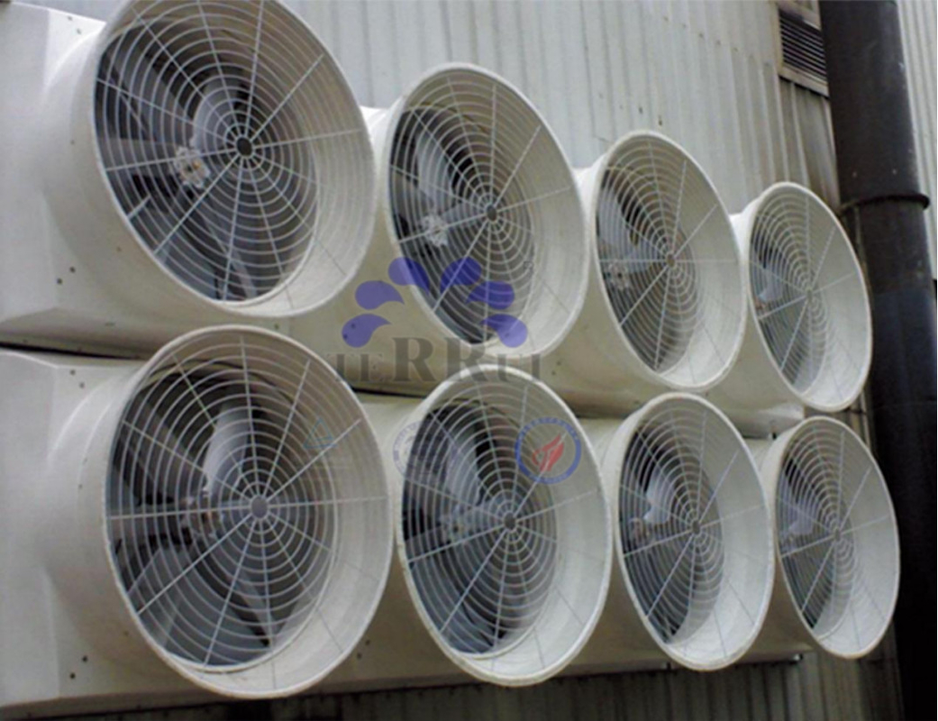 Industrial Exhaust Fan with High-Strength Fiberglass Installed on the Wall and 56.4m³/h Air Volume