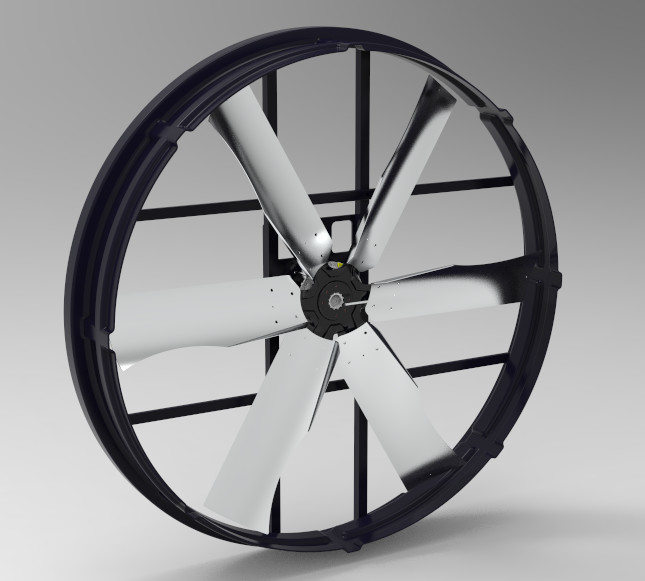Industrial Panel Fan With Max Airflow 120193 m³/h And 60 m³/h Capacity Vortex Inline