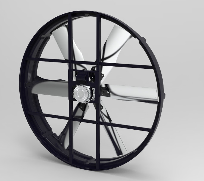 Industrial Panel Fan With Max Airflow 120193 m³/h And 60 m³/h Capacity Vortex Inline