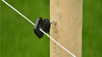 Wood Post Insulators in Black/Yellow Made of Plastic for Enhanced Visibility and Durability