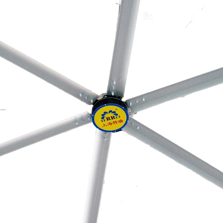 Industrial Ceiling Fan with 6 Alloy Blades 14300m3/min Max Airflow and 1400m² Coverage