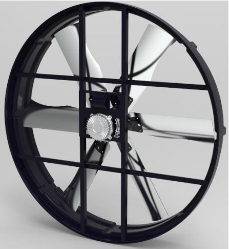55''panel fan featuring industrial exhaust 72006m³/h airflow 1200W power low noise level and wide application