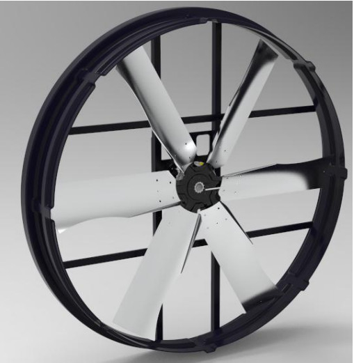 55''panel fan featuring industrial exhaust 72006m³/h airflow 1200W power low noise level and wide application
