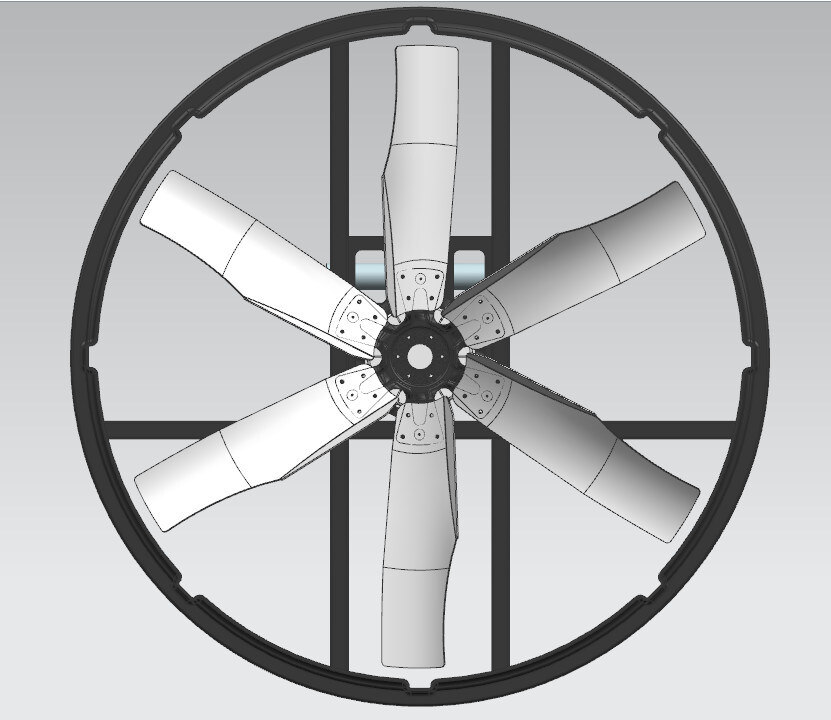 Max Airflow 66000m³/h 38800CFM Livestock Ventilation Fans with Outer Rotor Permanent Magnet Brushless DC Motor 55