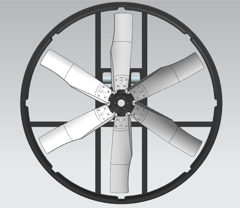 strength Double-layer PE Frame Material Poultry Fan 444r/min Rotation Speed for Optimal Airflow