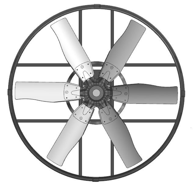 6pcs Alloy Blade Material Industrial Ceiling Fan for High Air Volume/W Needs