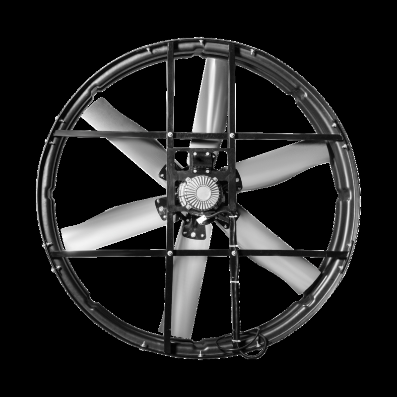 Power Industrial Exhaust Fan with 2000W Input 345r/min Rotation Speed 20%-100% Speed Control