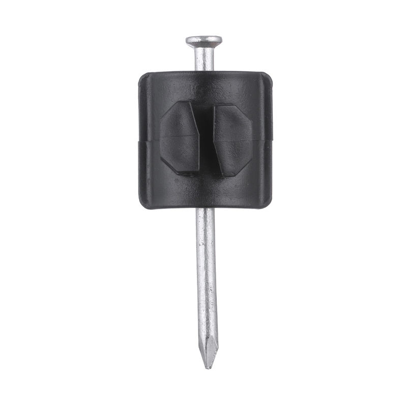 nail on insulator 2mm wire runing through 4mm nail 70mm length Black PP Small Nail Insulator of
