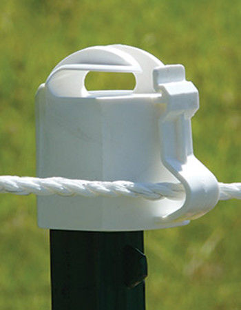 PE Plastic Electric Fence Insulators T Post / Y Post Cap Topper Insulators Yellow Color