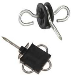 End Strain Screw In Insulator With Stainless Steel Ear On Top Electric Fence Insulators