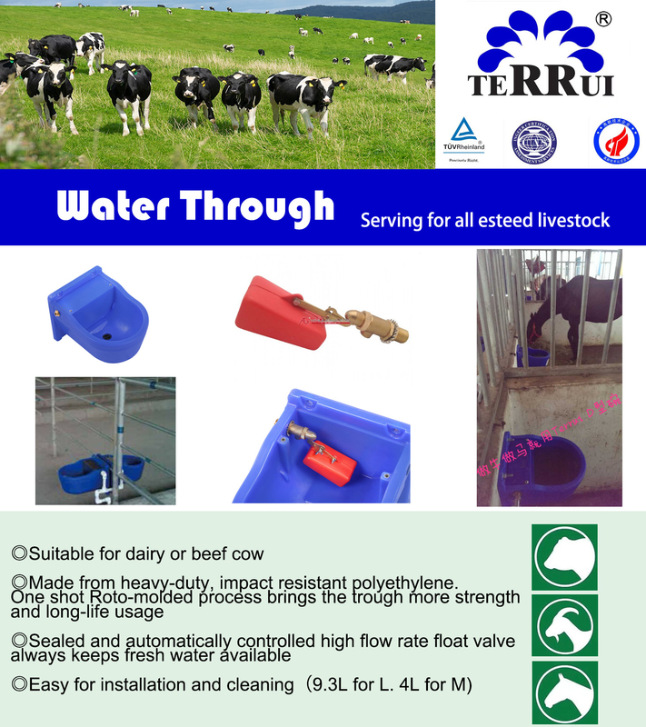 LLDPE 9.3L Cow Drinking Livestock Auto Waterer Impact Resistant
