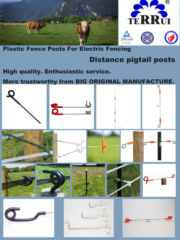 Spring Steel UV Protected Coating Metal Pigtail Electric Fence Posts