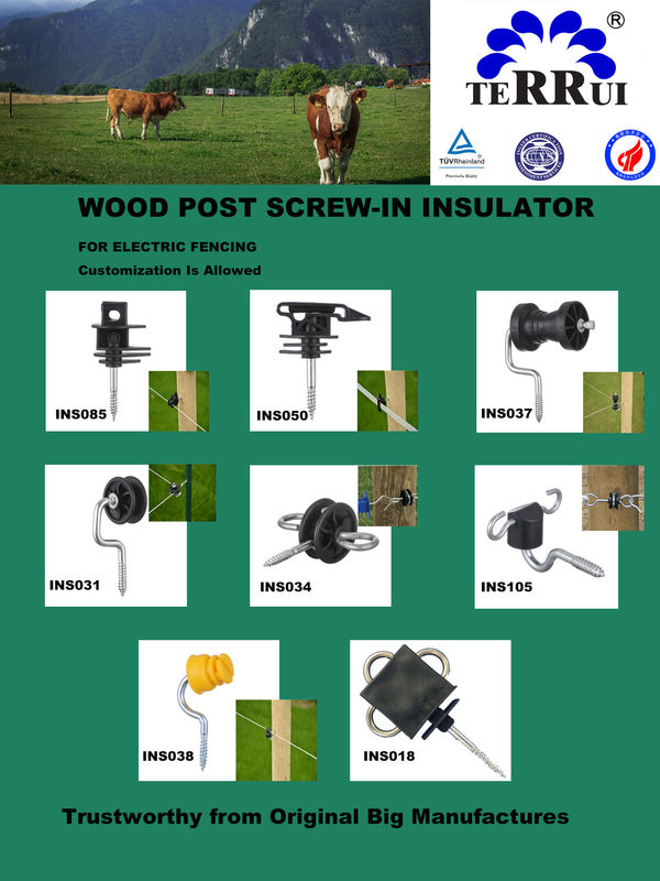 nail on insulator 2mm wire runing through 4mm nail 70mm length Black PP Small Nail Electric