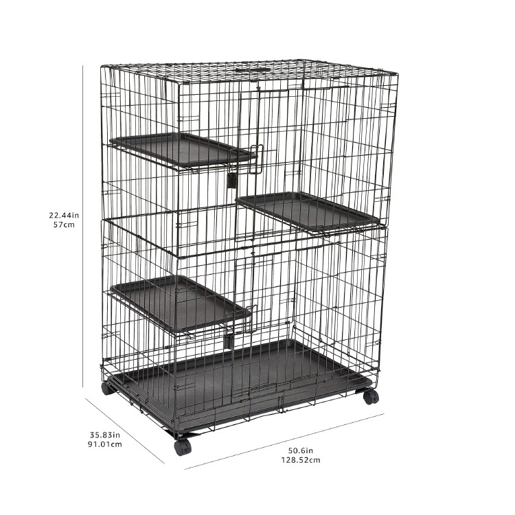 Iron Metal Stack Pet Crate Cage Large Anti Rust Dog Kennel Houses
