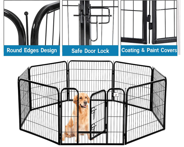 Foldable Playpen Pet Kennel Fence Sustainable Adjustable Pet Fence