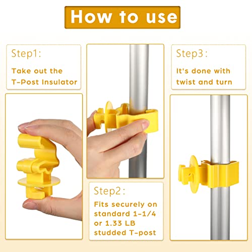 T Post Electric Fence Insulators Fence Wire Standard Snug Fitting Clips