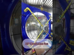 Efficiency Livestock Ventilation Fan DC Motor Quiet Operation Galvanized Steel Shell